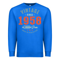 True Royal Vintage Since 1958 - 64th Birthday Retro Classic Premium Sweatshirt - linhVisuals