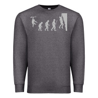Charcoal Heather funny rock climbing evolution Premium Sweatshirt - linhVisuals