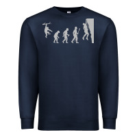 Navy funny rock climbing evolution Premium Sweatshirt - linhVisuals