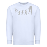 White funny rock climbing evolution Premium Sweatshirt - linhVisuals