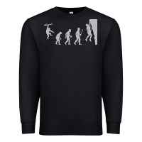 Black funny rock climbing evolution Premium Sweatshirt - linhVisuals