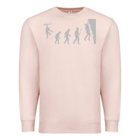 Pale Pink funny rock climbing evolution Premium Sweatshirt - linhVisuals