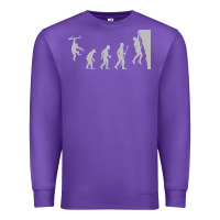 Purple funny rock climbing evolution Premium Sweatshirt - linhVisuals