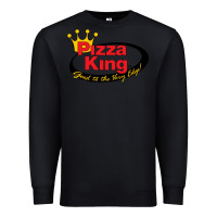 Black Pizza King Cowboy Premium Sweatshirt - linhVisuals