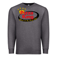 Charcoal Heather Pizza King Cowboy Premium Sweatshirt - linhVisuals