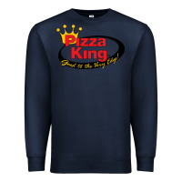 Navy Pizza King Cowboy Premium Sweatshirt - linhVisuals