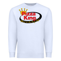 White Pizza King Cowboy Premium Sweatshirt - linhVisuals