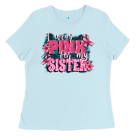 Baby Blue i wear pink for my sister Ladies Tee - FaDigitalArtStudio