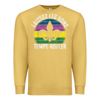 Antique Gold laissez les bons temps rouler gift mardi gras masquerade t shirt Premium Sweatshirt - linhVisuals