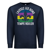 Navy laissez les bons temps rouler gift mardi gras masquerade t shirt Premium Sweatshirt - linhVisuals
