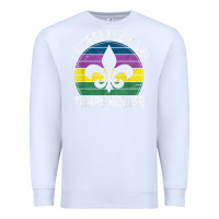 White laissez les bons temps rouler gift mardi gras masquerade t shirt Premium Sweatshirt - linhVisuals