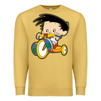 Antique Gold bobby on his bike   bobbys world Premium Sweatshirt - linhVisuals