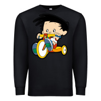 Black bobby on his bike   bobbys world Premium Sweatshirt - linhVisuals
