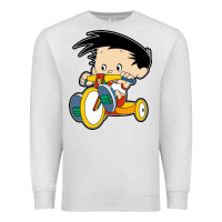 Oatmeal Heather bobby on his bike   bobbys world Premium Sweatshirt - linhVisuals