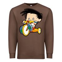 Chestnut bobby on his bike   bobbys world Premium Sweatshirt - linhVisuals