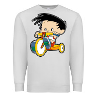 Dove Grey bobby on his bike   bobbys world Premium Sweatshirt - linhVisuals