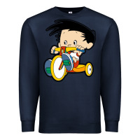 Navy bobby on his bike   bobbys world Premium Sweatshirt - linhVisuals