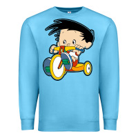Ocean Blue bobby on his bike   bobbys world Premium Sweatshirt - linhVisuals