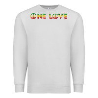 Dove Grey one love rasta reggae music rastafarian lover jamaica peace t shirt Premium Sweatshirt - linhVisuals