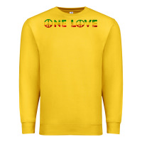 Lemon one love rasta reggae music rastafarian lover jamaica peace t shirt Premium Sweatshirt - linhVisuals