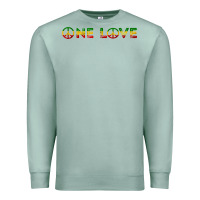 Seafoam one love rasta reggae music rastafarian lover jamaica peace t shirt Premium Sweatshirt - linhVisuals