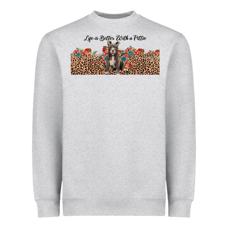 Life Is Better With A Pittie Heavyweight Sweatshirt by JahusDesignShop | Teevron