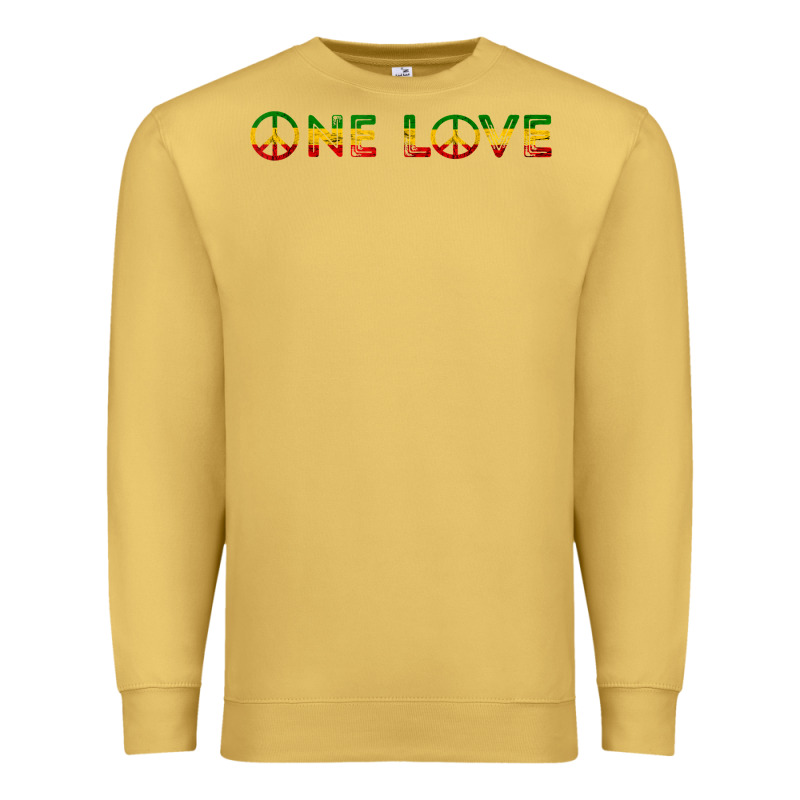 One Love Rasta Reggae Music Rastafarian Lover Jamaica Peace T Shirt Premium Sweatshirt by linhVisuals | Teevron
