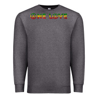 Charcoal Heather one love rasta reggae music rastafarian lover jamaica peace t shirt Premium Sweatshirt - linhVisuals