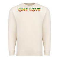 Sandshell one love rasta reggae music rastafarian lover jamaica peace t shirt Premium Sweatshirt - linhVisuals