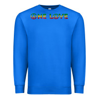 True Royal one love rasta reggae music rastafarian lover jamaica peace t shirt Premium Sweatshirt - linhVisuals