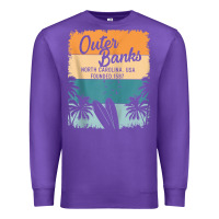Purple outer banks shirts men women kids obx north carolina nc gift zip hoodi Premium Sweatshirt - linhVisuals
