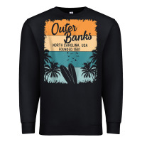 Black outer banks shirts men women kids obx north carolina nc gift zip hoodi Premium Sweatshirt - linhVisuals
