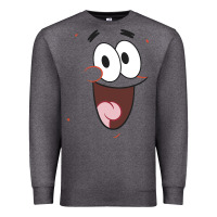 Charcoal Heather sponge.bob squa.re.pants patrick face portrait Premium Sweatshirt - linhVisuals