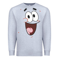 Heather Grey sponge.bob squa.re.pants patrick face portrait Premium Sweatshirt - linhVisuals