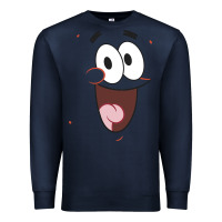 Navy sponge.bob squa.re.pants patrick face portrait Premium Sweatshirt - linhVisuals