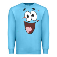Ocean Blue sponge.bob squa.re.pants patrick face portrait Premium Sweatshirt - linhVisuals