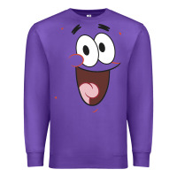 Purple sponge.bob squa.re.pants patrick face portrait Premium Sweatshirt - linhVisuals
