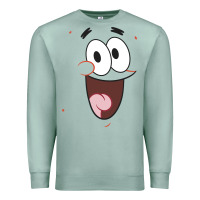 Seafoam sponge.bob squa.re.pants patrick face portrait Premium Sweatshirt - linhVisuals