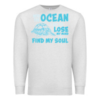 Oatmeal Heather into the ocean i go to find my soul Premium Sweatshirt - linhVisuals