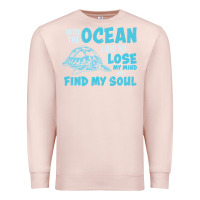 Pale Pink into the ocean i go to find my soul Premium Sweatshirt - linhVisuals