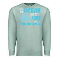 Seafoam into the ocean i go to find my soul Premium Sweatshirt - linhVisuals