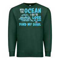 Sports Green into the ocean i go to find my soul Premium Sweatshirt - linhVisuals