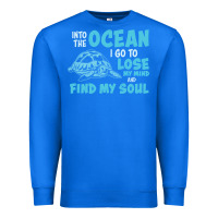 True Royal into the ocean i go to find my soul Premium Sweatshirt - linhVisuals