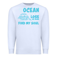 White into the ocean i go to find my soul Premium Sweatshirt - linhVisuals