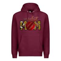 Burgundy cricket mom Premium Hoodie - RacoonDesign