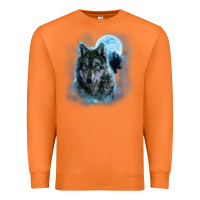 Carrot t shirt, grey wolf hunting ground, icy moon, forest, galaxy Premium Sweatshirt - linhVisuals