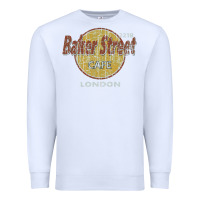 White baker street cafe 221b london   sherlock holmes fans Premium Sweatshirt - linhVisuals