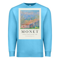Ocean Blue Claude Monet 1888 Premium Sweatshirt - linhVisuals
