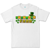 White St. Patrick's Shamrock farm Premium Tee - CowGirlArtShop