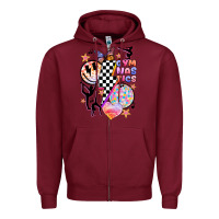 Burgundy retro gymnastics Zipper Hoodie - JahusDesignShop
